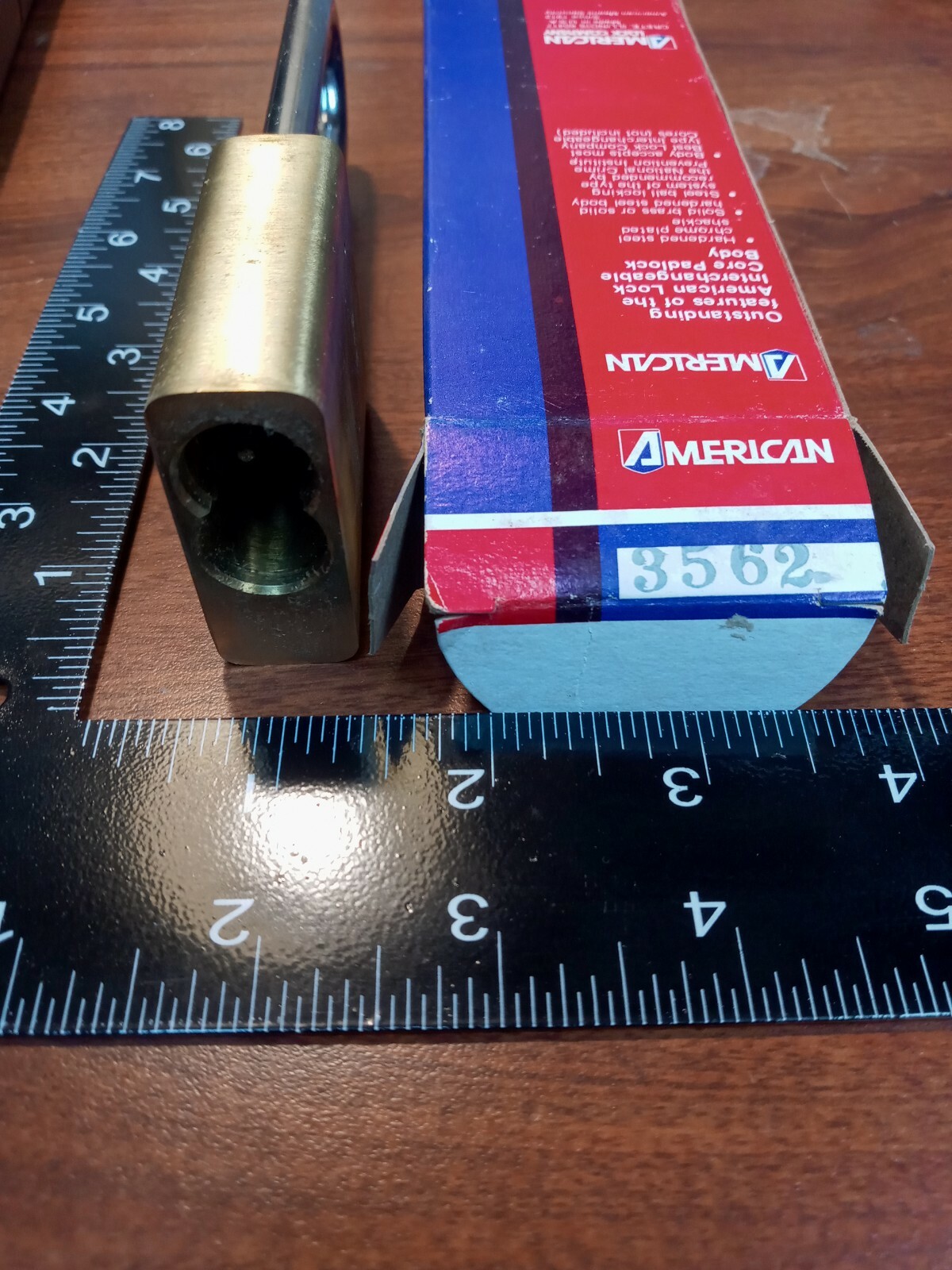 American Sfic Long Shackle Brass Padlock