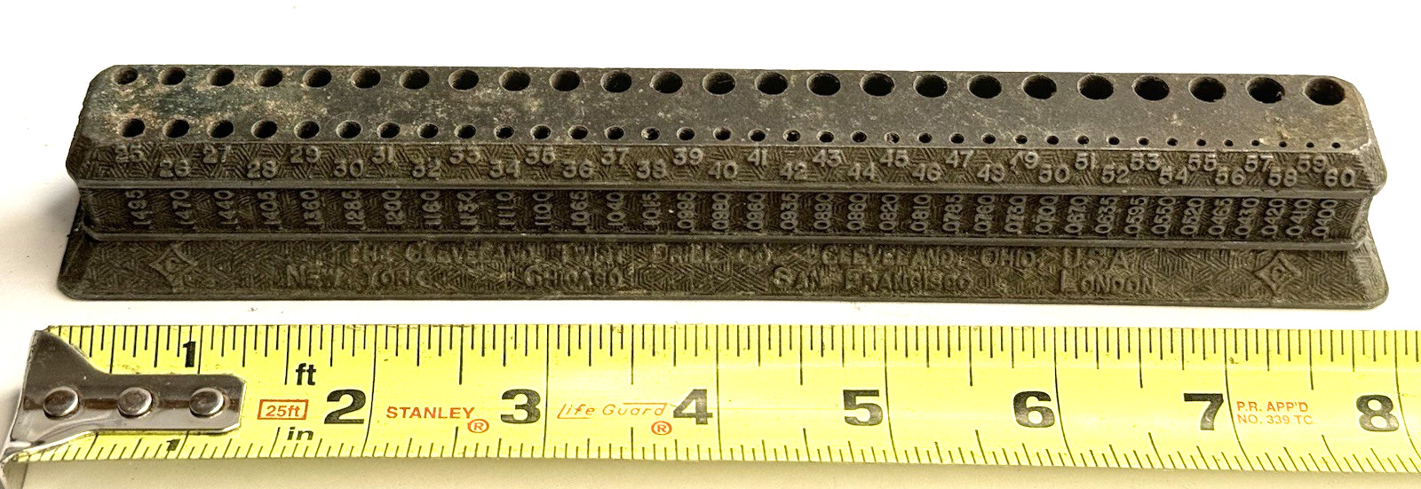 Vintage Cleveland Twist Drill Co.Drill Index Bit Holder