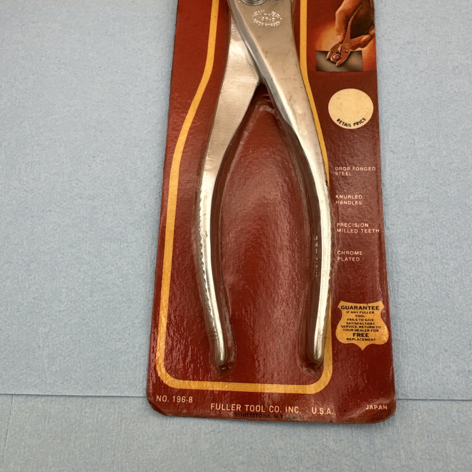 NOS Vintage Fuller BF Japan 8” Slip Joint Pliers 196-8