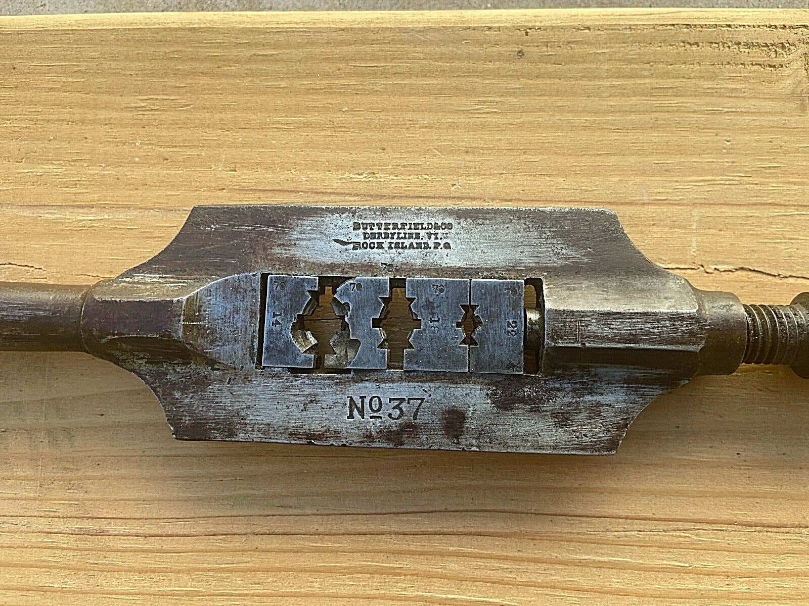 Vintage GTD GREENFIELD Double tap & die handle wrench No. 37machinist tool 14-18
