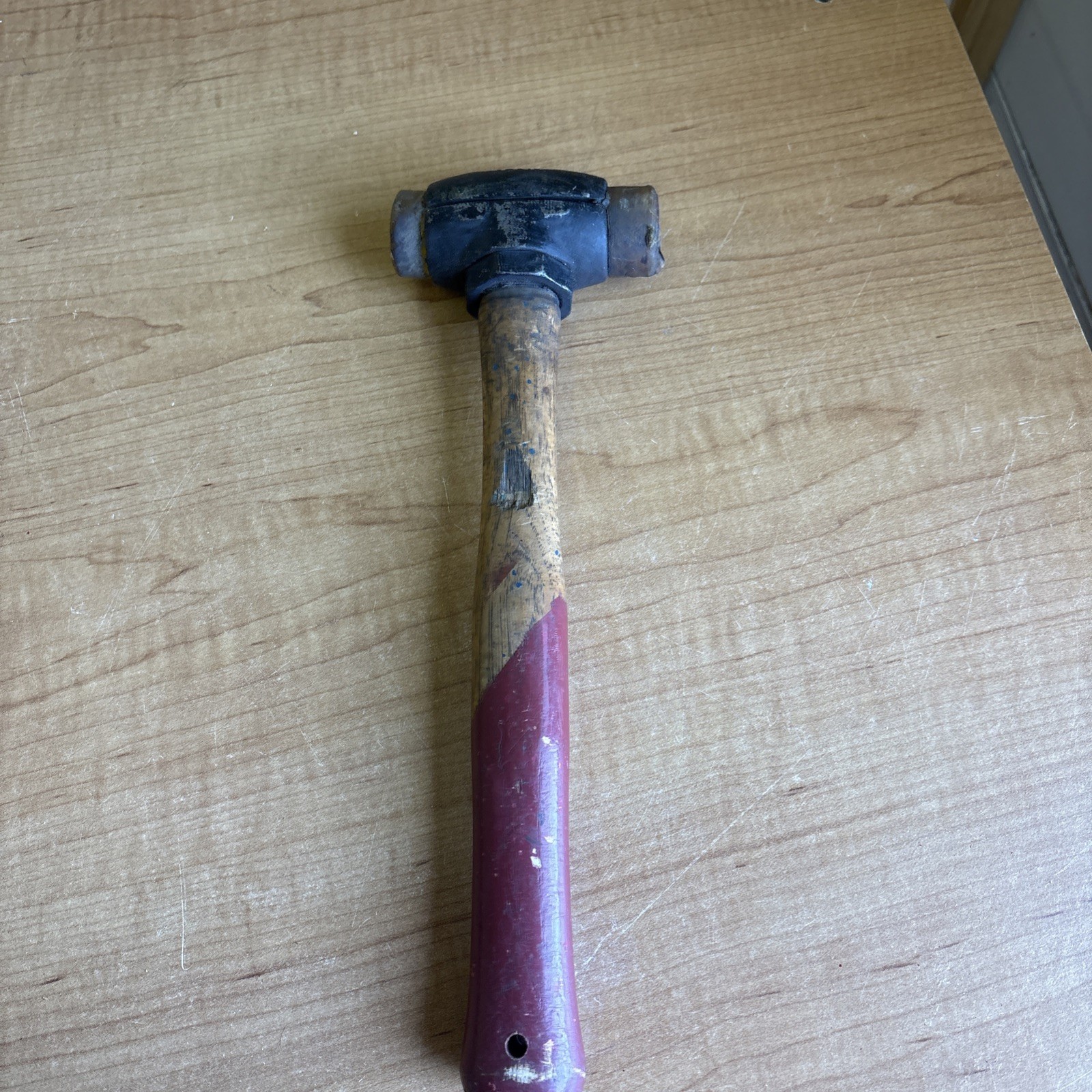 Vintage Chicago Rawhide Split Head Cast Iron Mallet Hammer 🔥🔥🔥