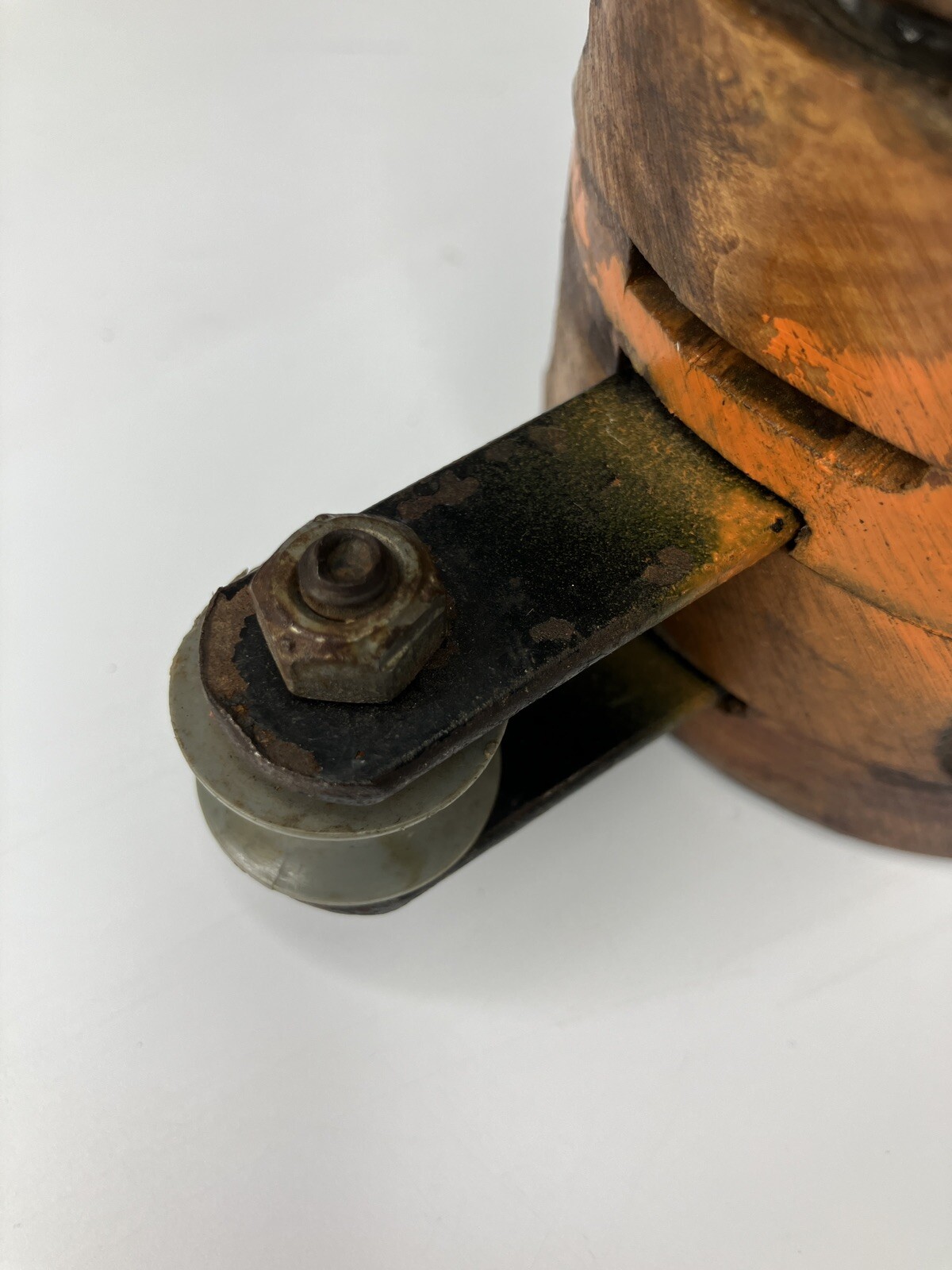 Vintage Wooden Boston & Lockport Block Co. 4″ Double Wheel Pulley~ USA