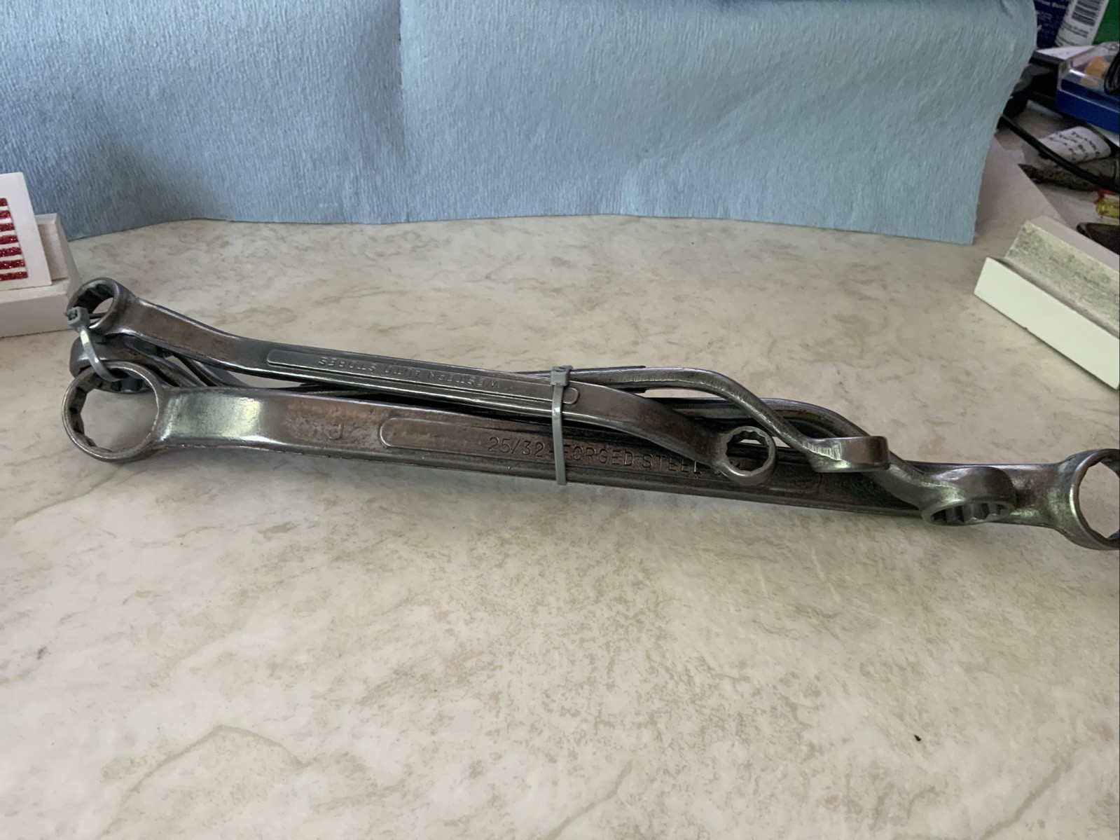 WESTERN AUTO STORES 4pc Offset 12pt SAE Box End Wrenches, USA