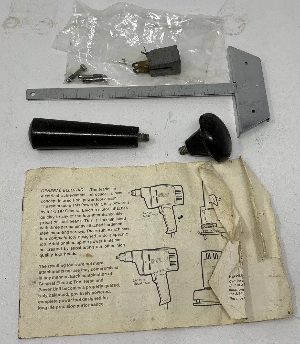 GE General Electric 25TM-1 Portable Power Tool Kit 3 Tools in One W/Case