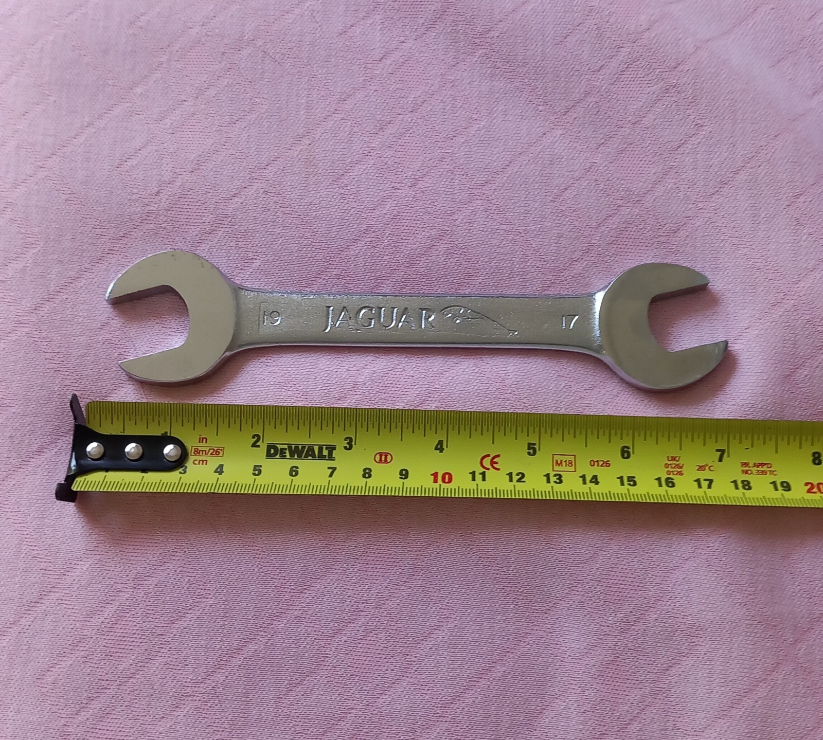 Vintage Jaguar Spanner Open Ended 17mm +19mm Made In Sheffield By Gordon VGC