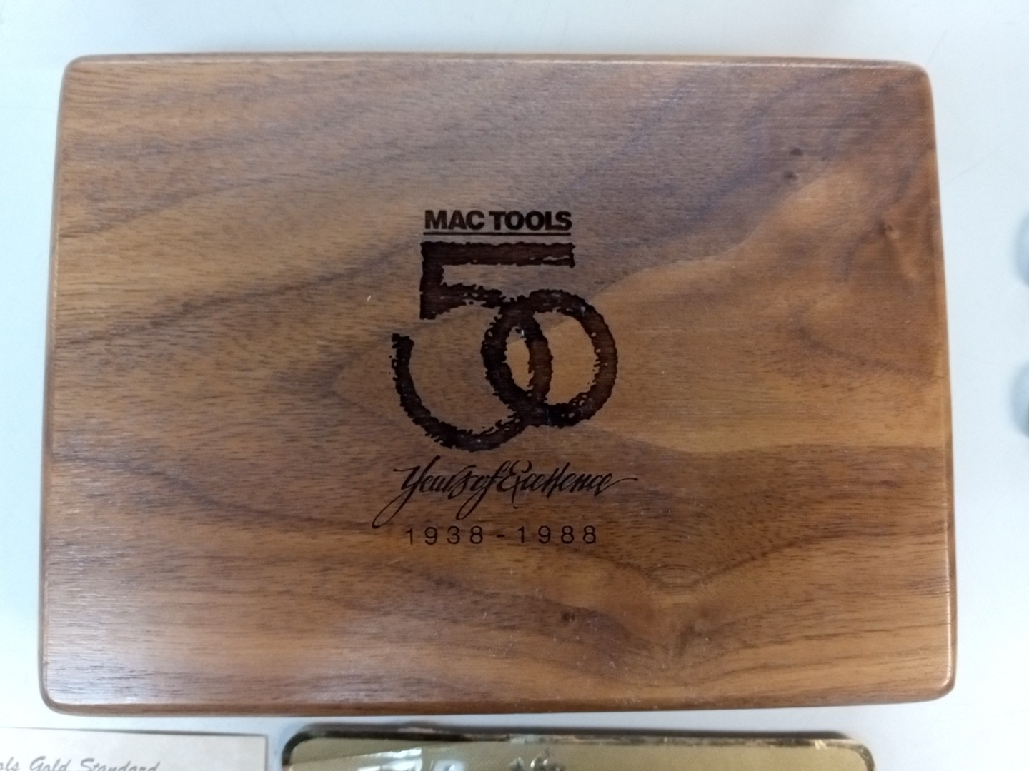 MAC TOOLS GOLD PLATED COLLECTORS 50TH ANNIVERSARY CLUB 1988 SDA WRENCH SET