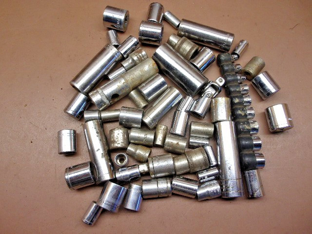 🔥Vintage Lot of 60 SOCKETS Many Craftsman Metric & SAE Some Deep Well 15 Lbs.