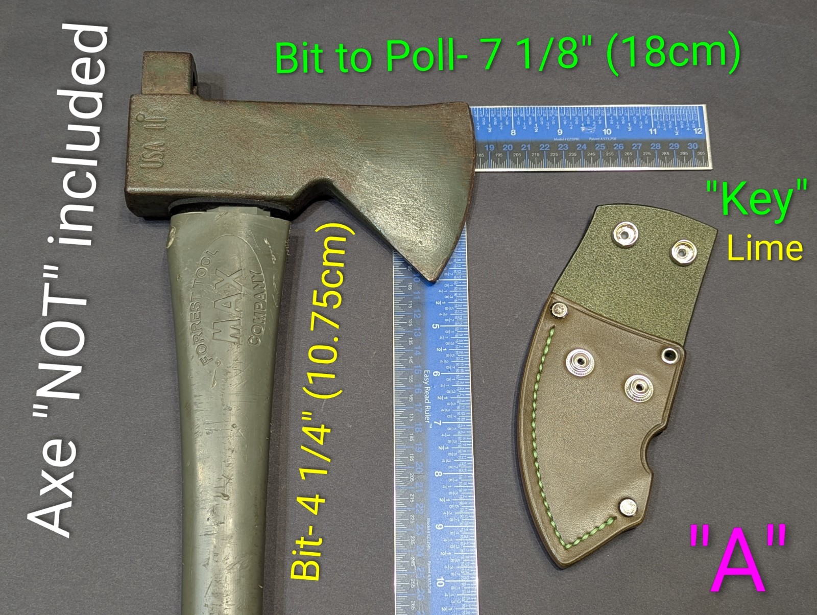 The Max Axe Forrest Tool Handmade Leather Axe Mask”ONLY”Read Des Tropical Fruit