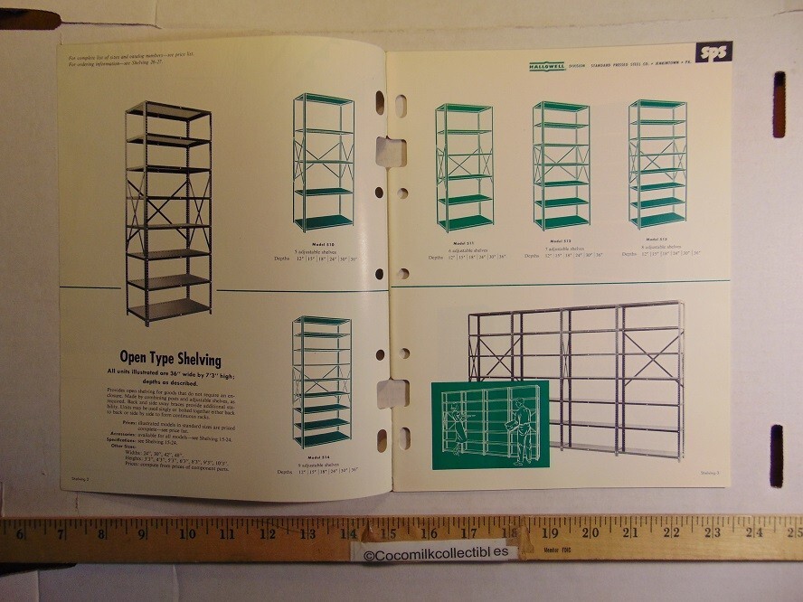 Vintage Standard Pressed Steel CO Hallowell Steel & Shelving Catalog