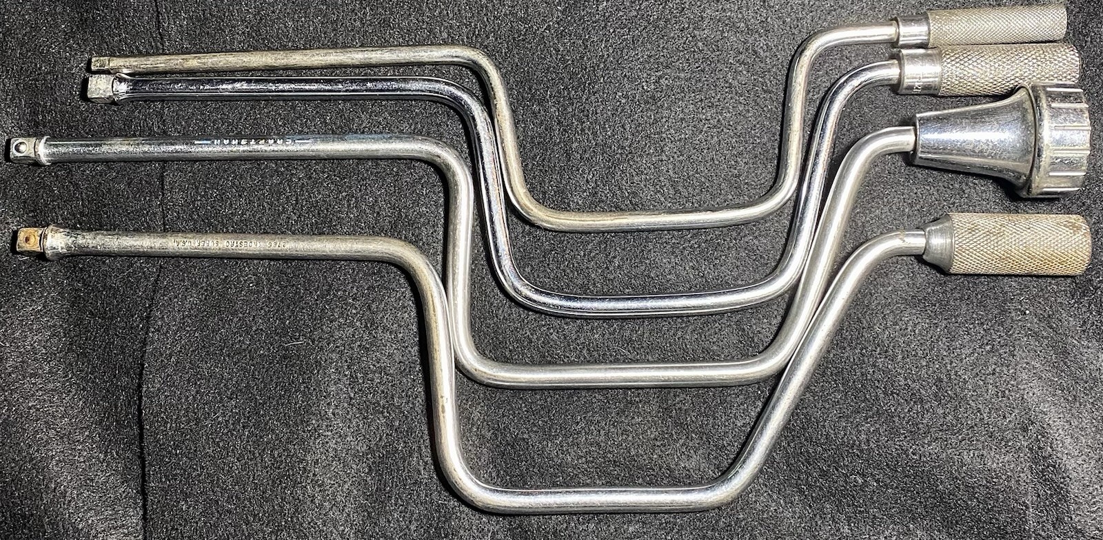 4PC VINTAGE SPEED WRENCHES KAL, INDESTRO, CHALLENGER, CRAFTSMAN READ DESCRIPTION