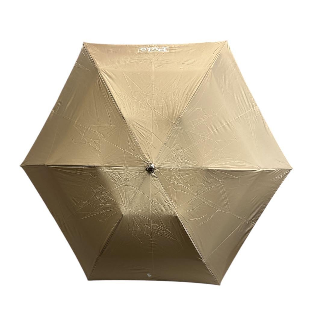 Polo Ralph Lauren Folding Umbrella 55cm Beige Polyester Used
