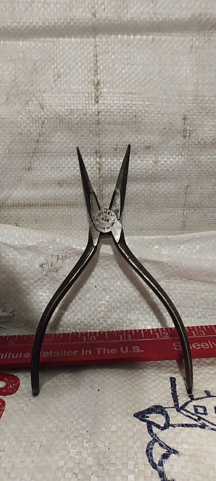 (j) VINTAGE BONNEY TOOLS B25 7″ NEEDLE NOSE PLIERS CUTTERS – VGC – USA
