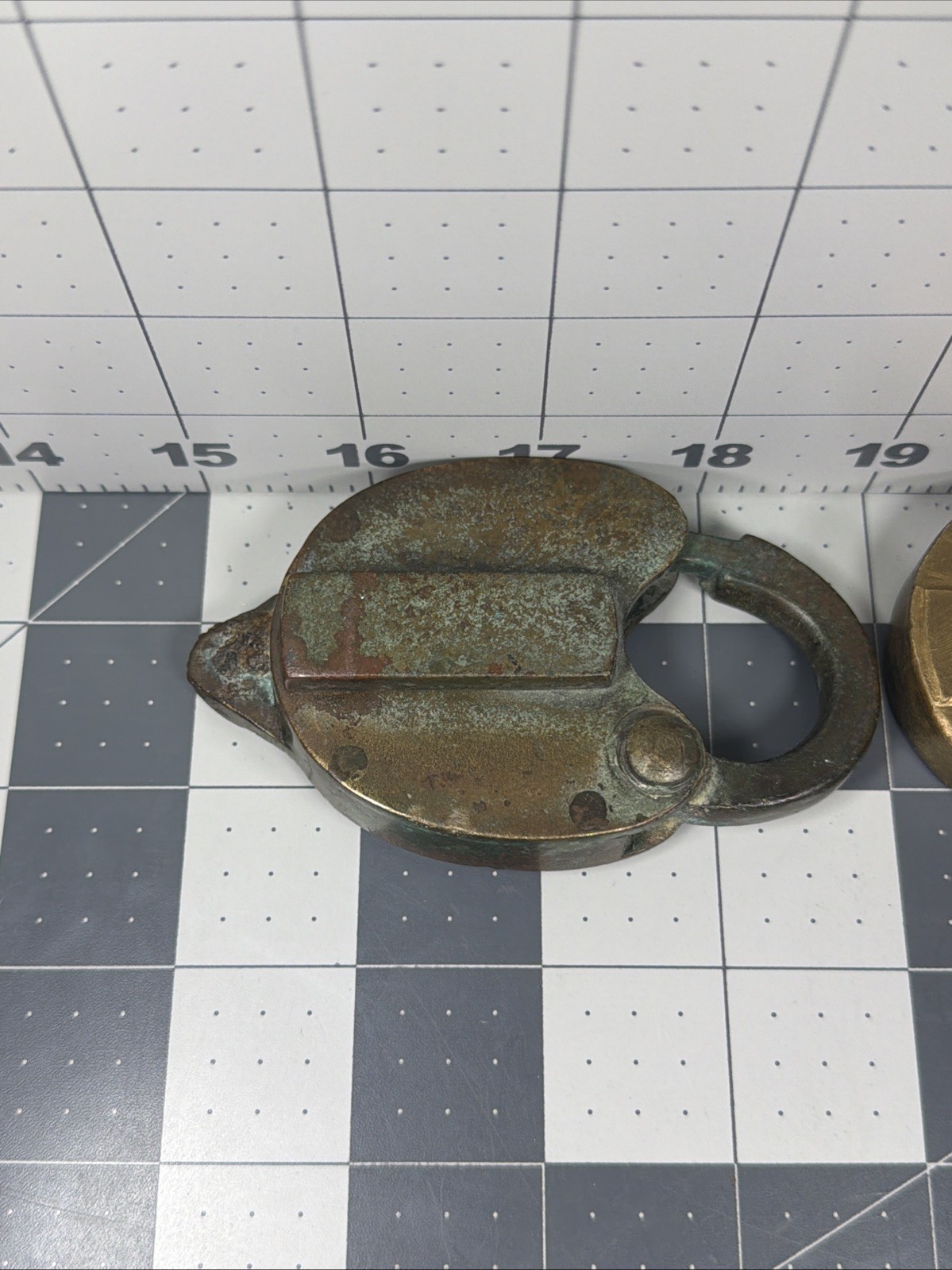 2 Vintage Brass Padlocks RR Style Teardrop/heart Shaped No Keys