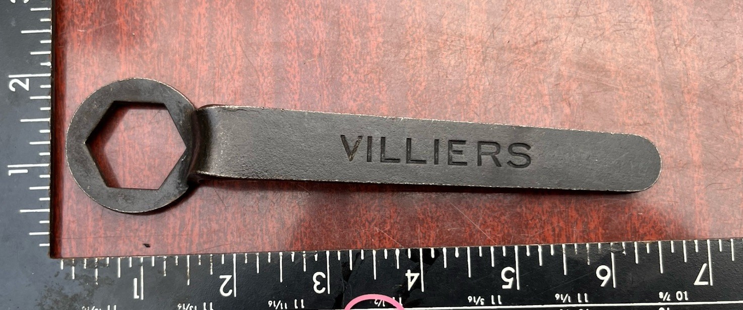 Vintage Villiers Spanner Classic Motorcycle Toolkit Item
