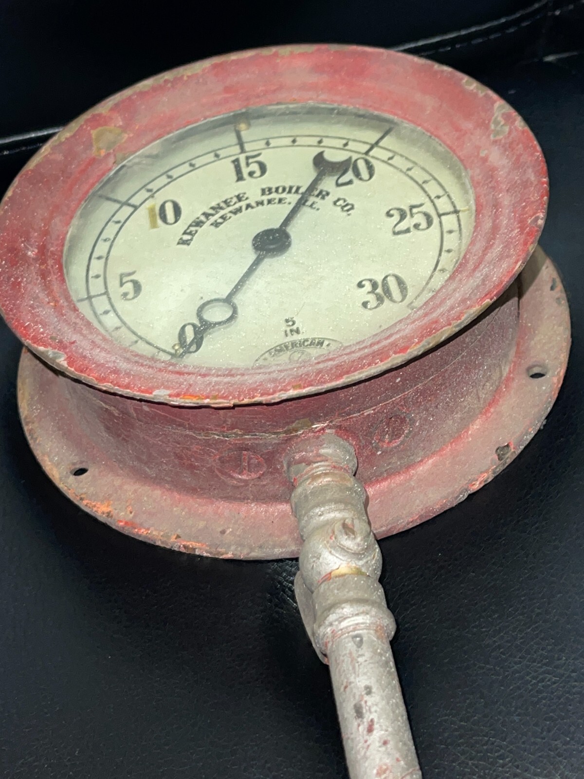Antique Kewanee Boiler Co. Kewanee Illinois American Schaeffer & Budenberg Gauge