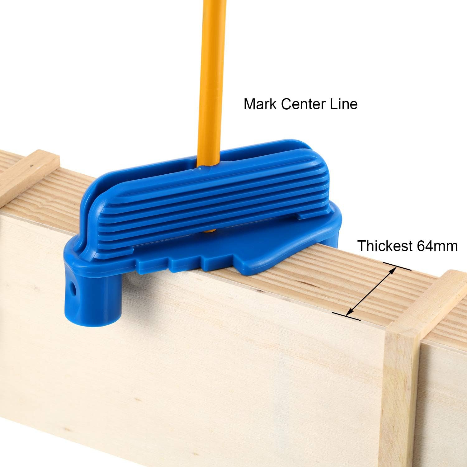 1 Pc Center Finder Tool Woodworking Marking Gauge (Blue)