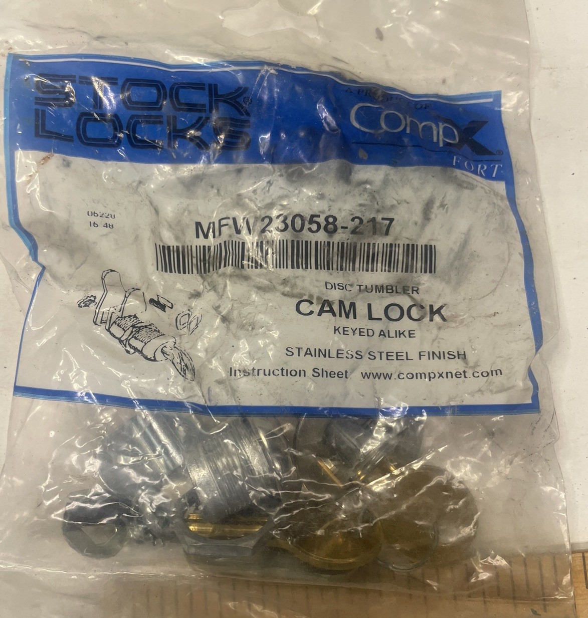 Mfw23058-217 Cam Lock Stock Locks Comp X Fort 5/8” 2 Keys New Lock