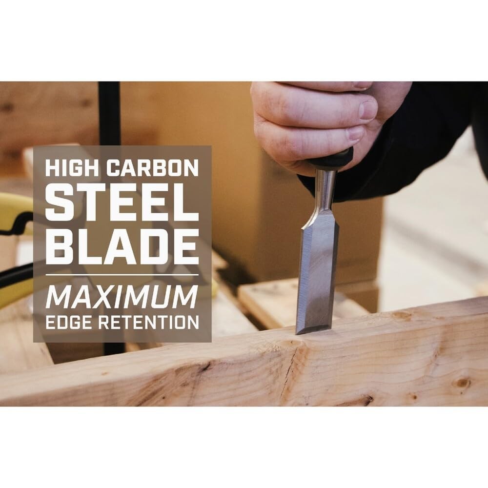 Tools Wood Chisel for Carpentry & Woodworking, Beveled Edge High-Carbon Steel…