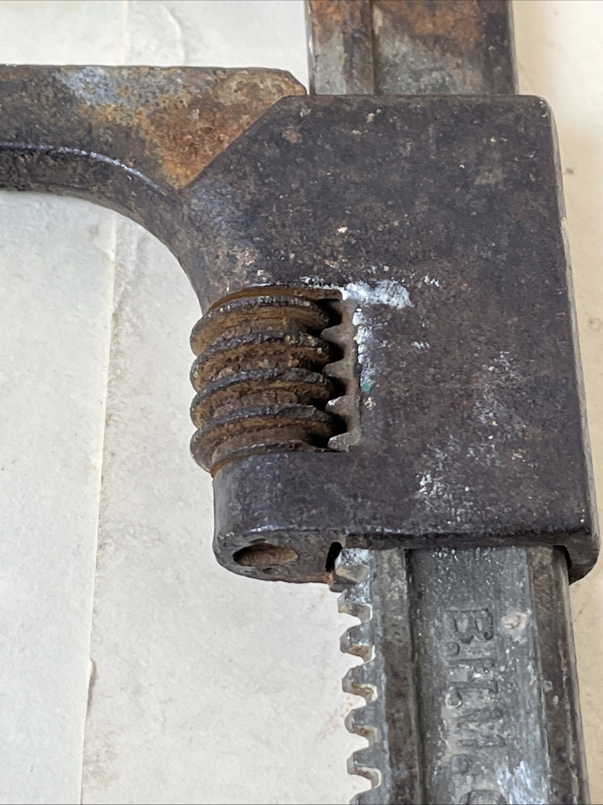 Vintage 1940s B.H.M. Corp Auto MONKEY WRENCH 9 inch Bridgeport CT Forged Steel