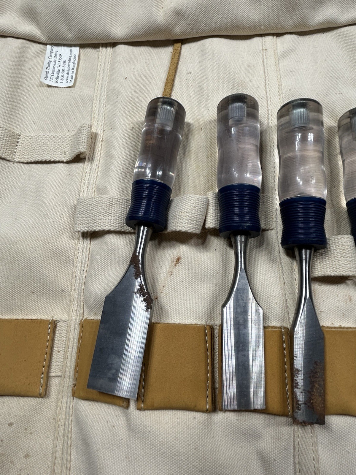 Vintage Sears Craftsman 5 piece wood chisel set 36829 tool