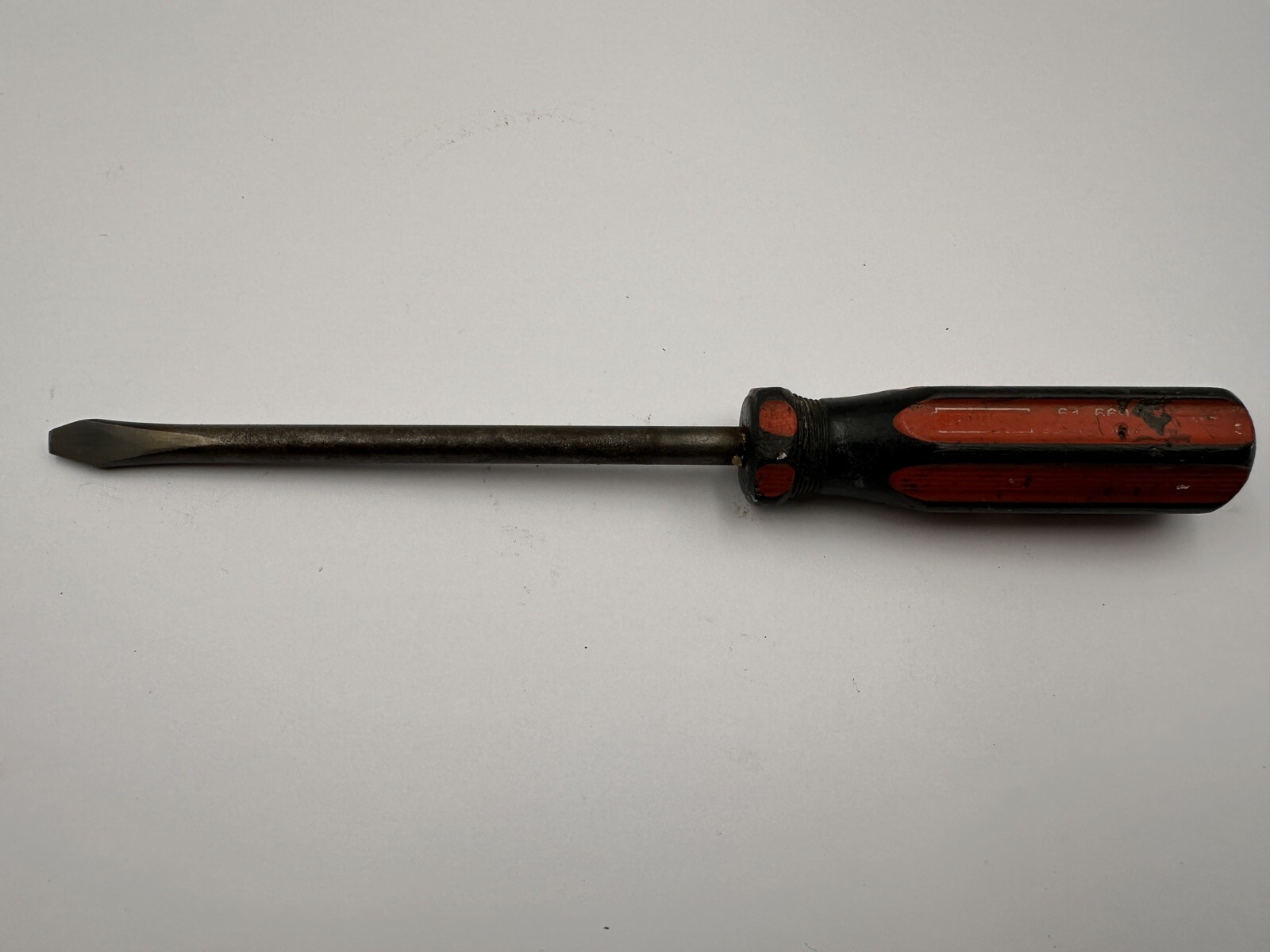 Vintage Stanley England 11” Red And Black Acetate Flat Head Screwdriver
