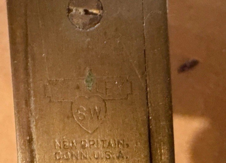Vintage 24-in Wood Level – STANLEY Wood And Brass Dated 5/8/1906 #1093