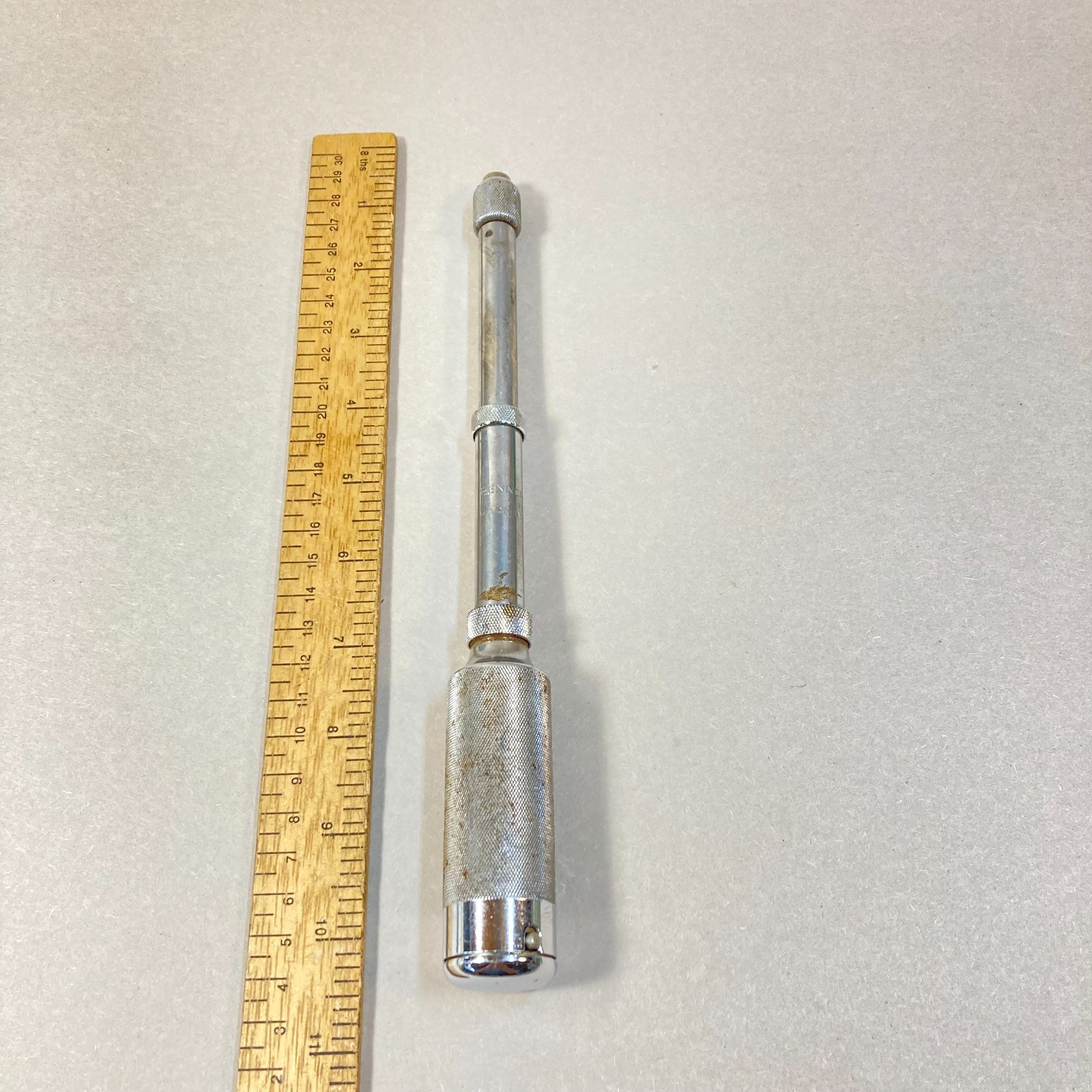 Vintage Penncraft Push Drill Metal Case #9225 w/ 6 Bits USA