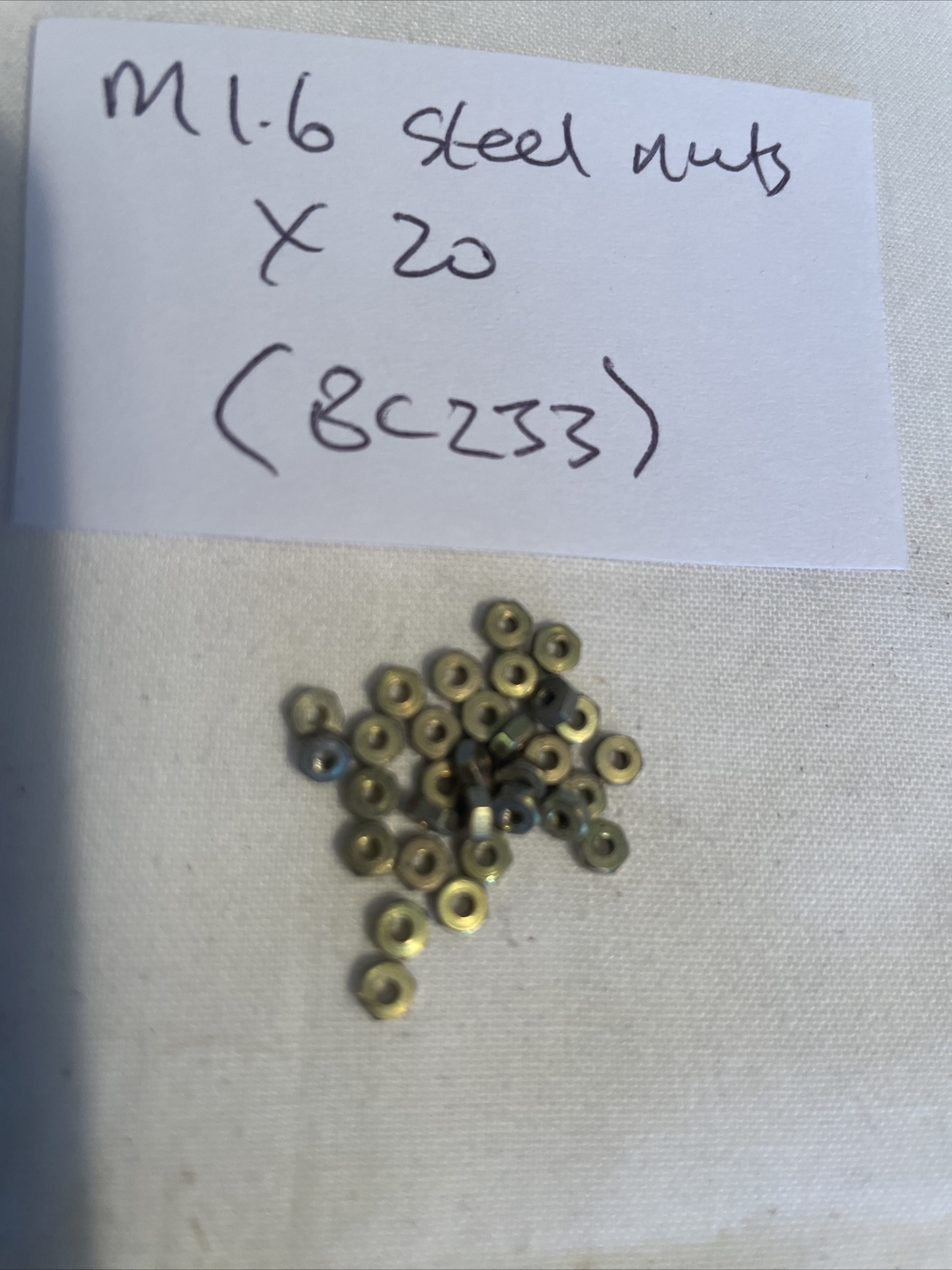 M1.6 Steel Nuts X 20 Free post