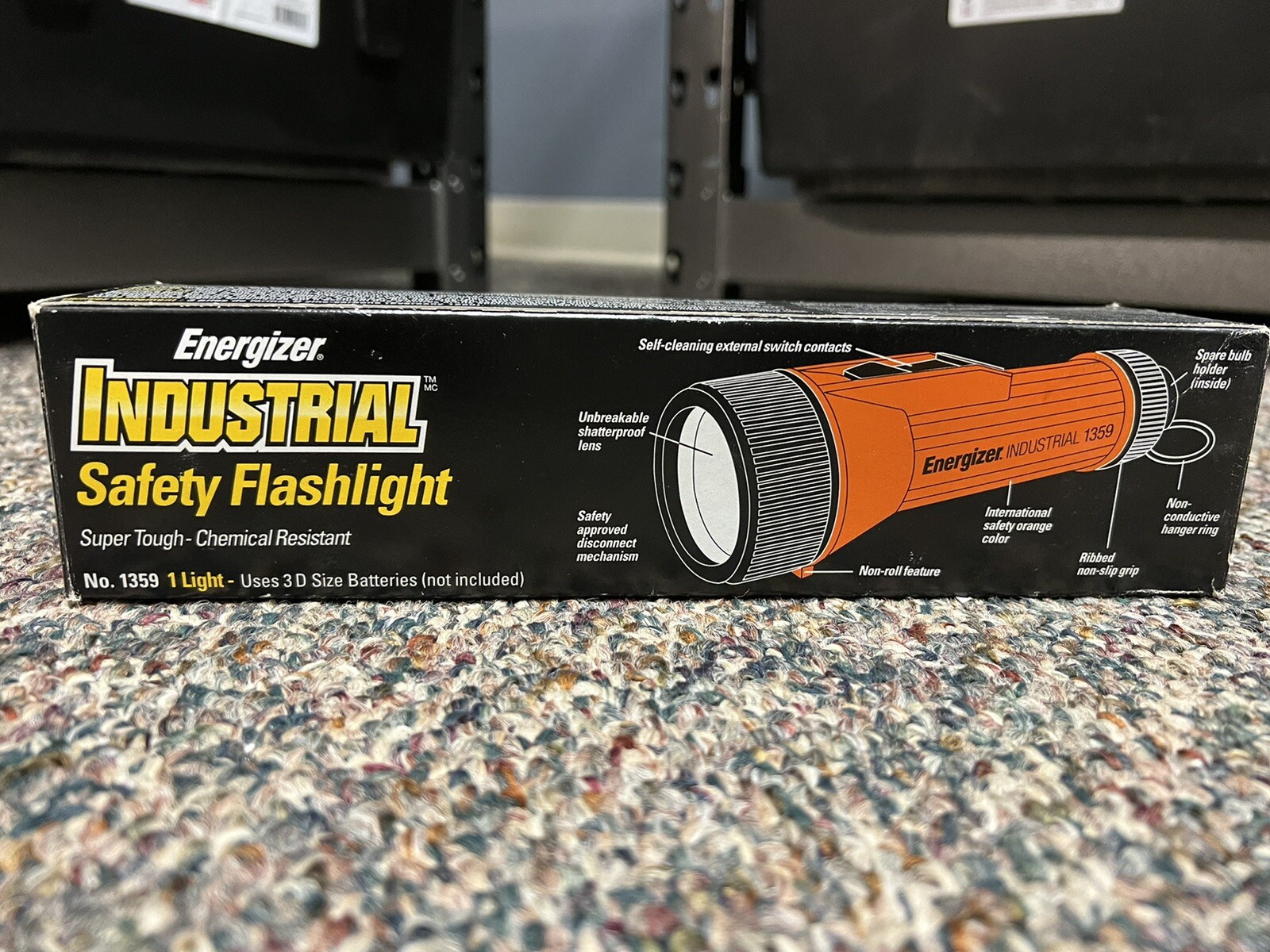 Energizer Industrial Safety Flashlight/No. 1359/Orange/Super Tough/*OPEN BOX*