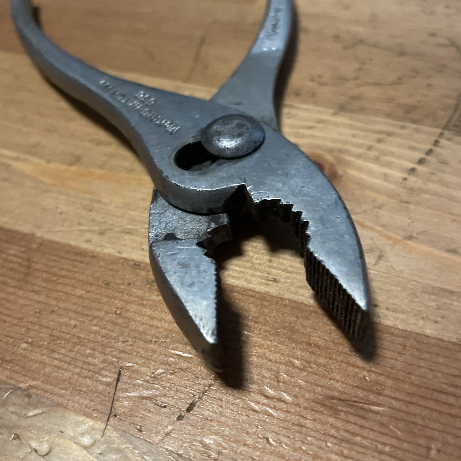 Mckaig-Hatch 6.5” Slip Joint Pliers 536 MH Circle Textured Handle USA Vintage