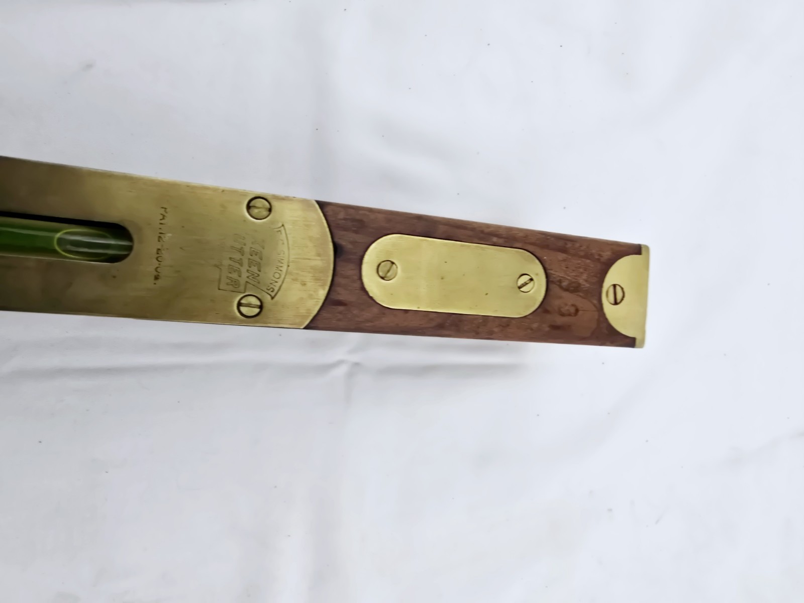 Antique E. C. Simmons Keen Kutter Wood & Brass Level 12×3″