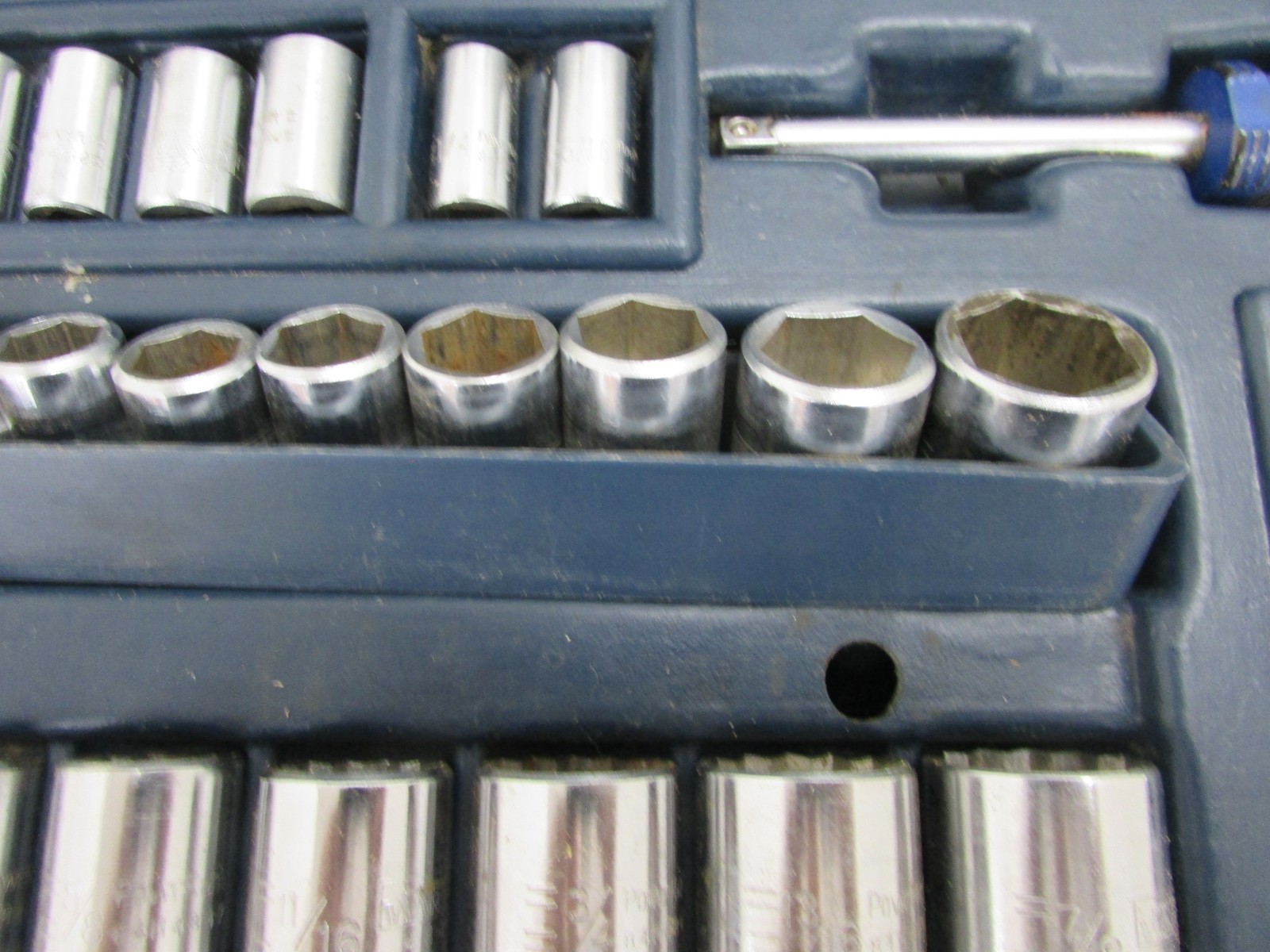 VINTAGE MONTGOMERY WARD TOOLS POWR KRAFT SAE & METRIC SOCKET SET, USA