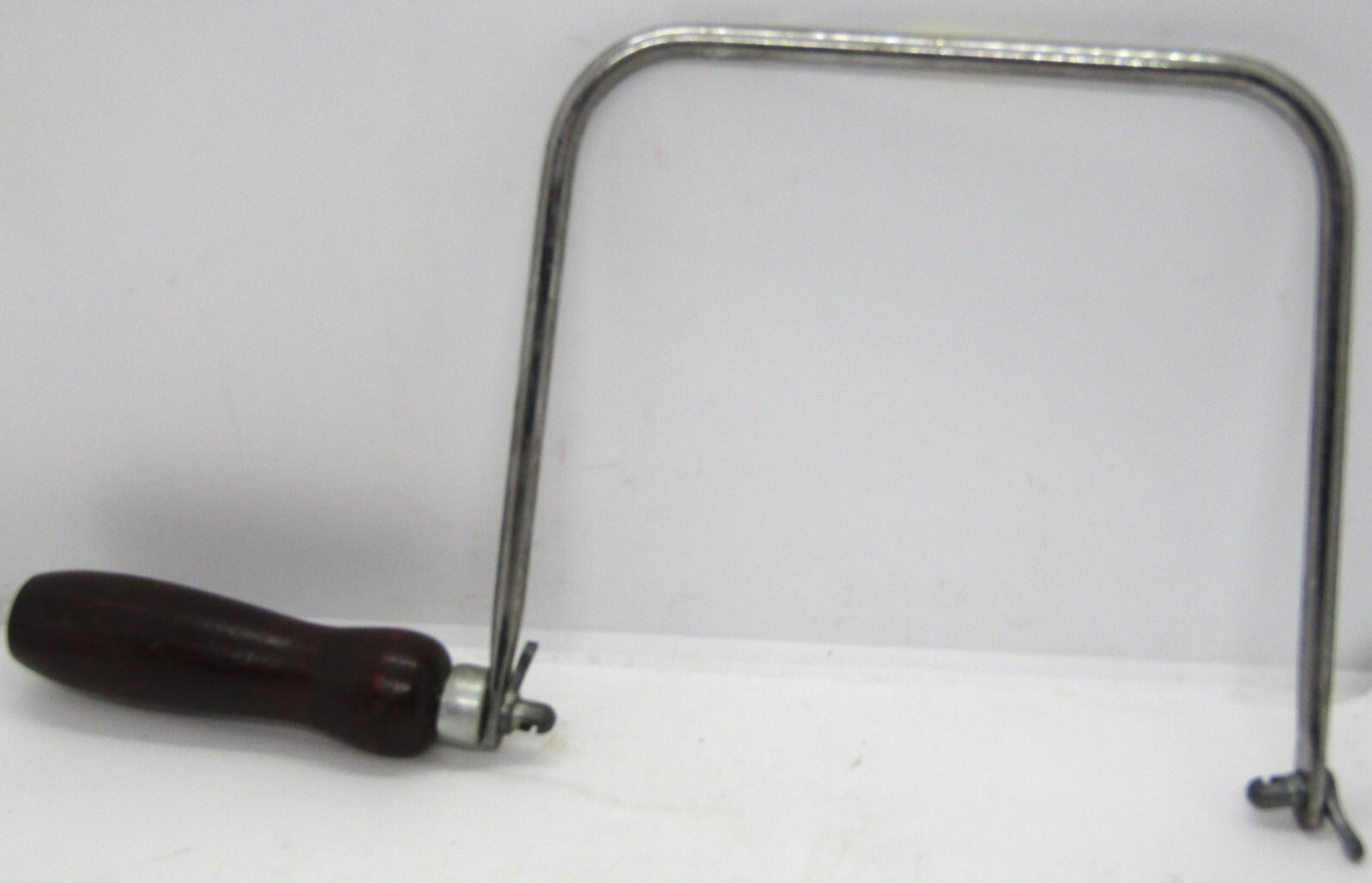Vintage 8″ Stanley Coping Saw Frame with Wood Handle, 15-106.