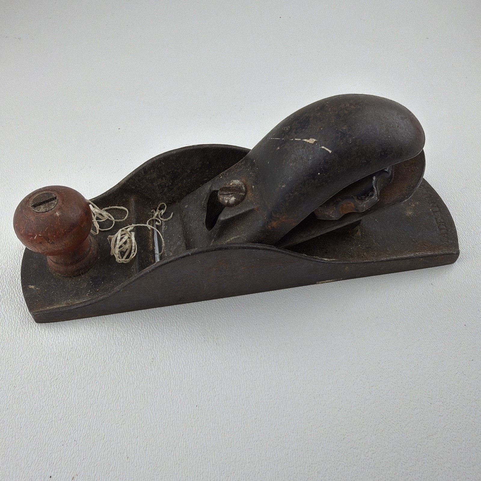 Antique Wood Plane Tool 7 1/4 Inch Made In Usa Working Condition see video