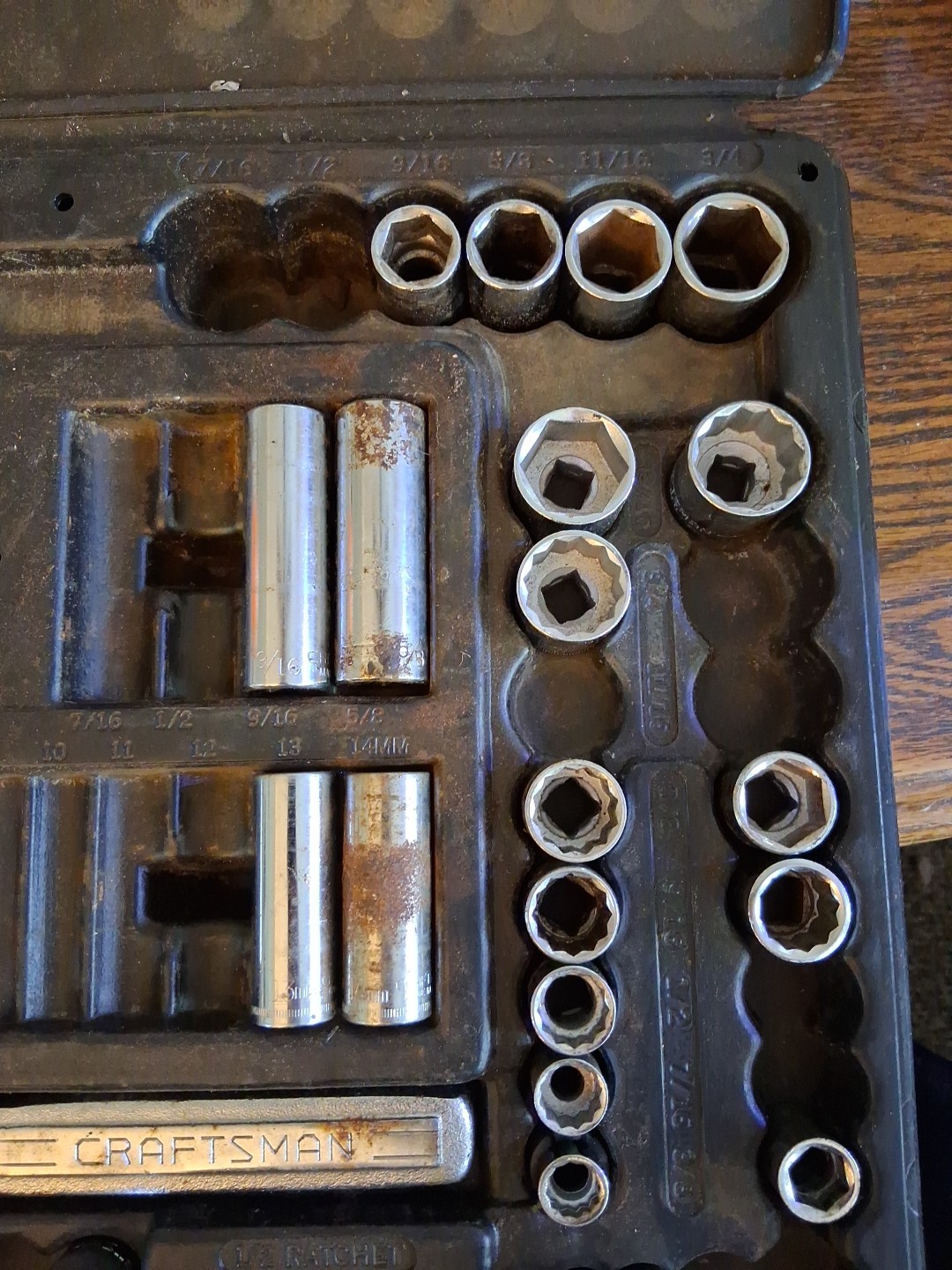 Vtg CRAFTSMAN 107 pc Mechanics Set USA USED Missing 40 Pieces Case Doesn’t Lock
