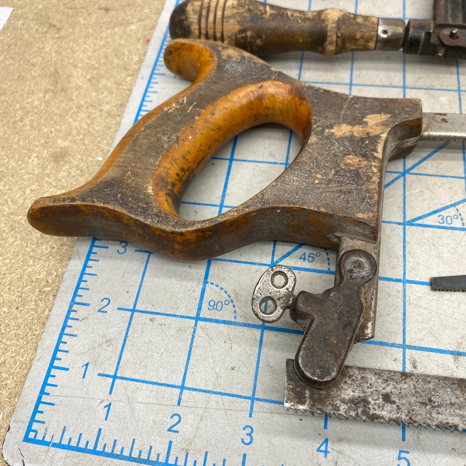 Vintage Hack Saw Hand Saw Tool Lot Union Goodell Pratt USA ITALY