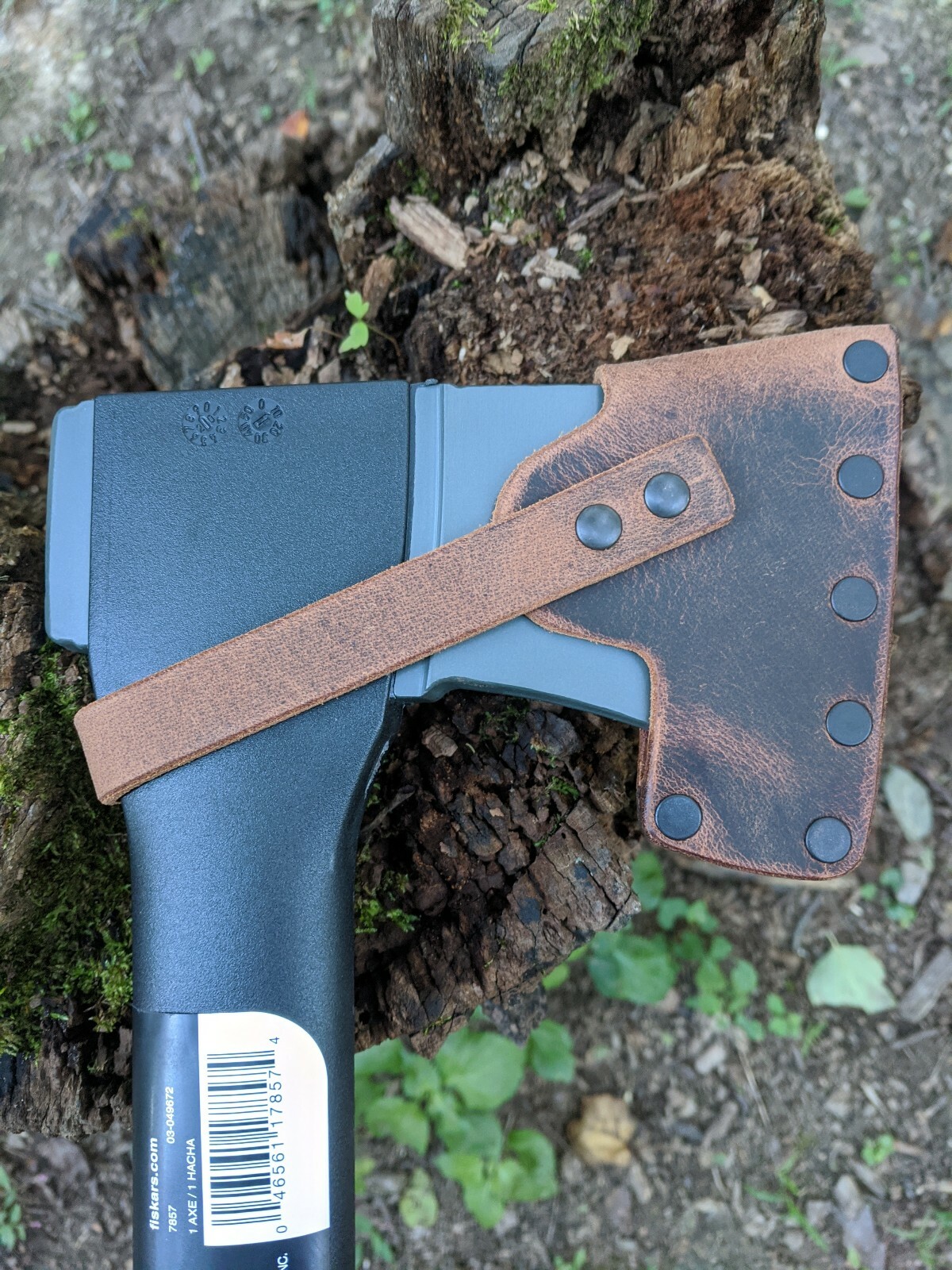 Fiskars X15 Chopping Axe Hatchet Buffalo Leather Sheath Mask (Axe NOT Included)