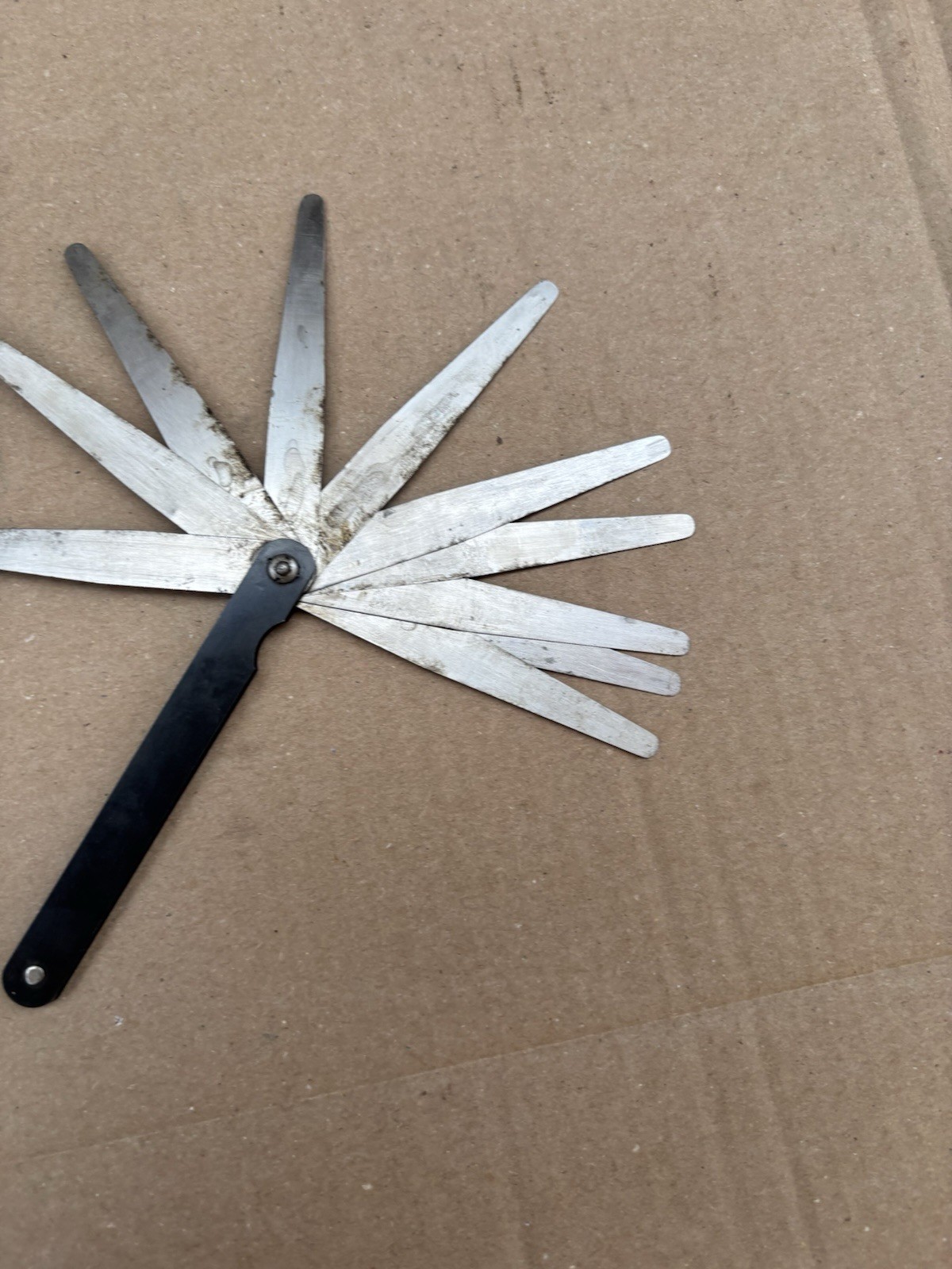 1944 Dated GEO Ibberson & Co Ltd Set Feeler Gauges 1/100 Inch Vintage,Military