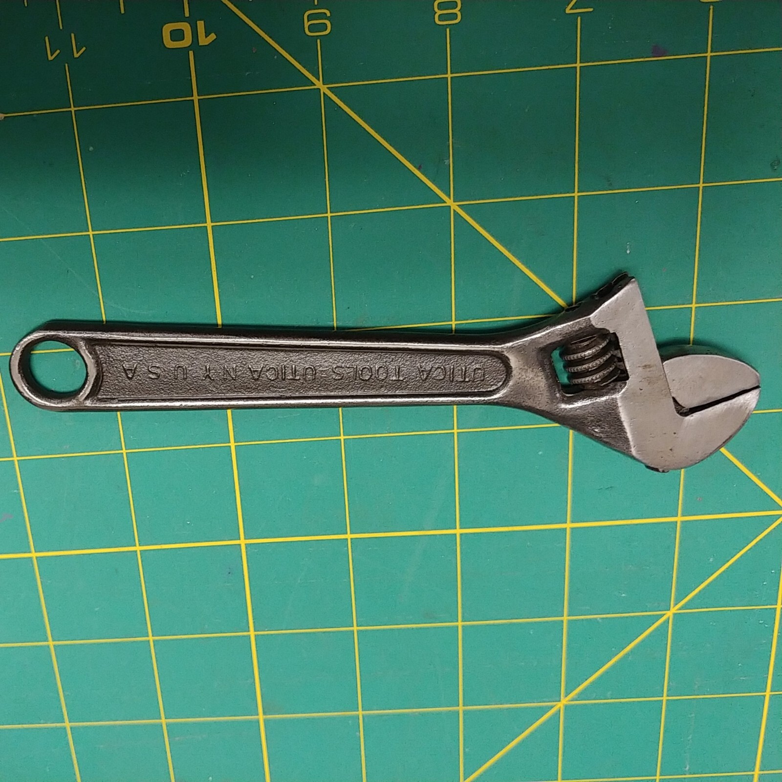 VINTAGE UTICA 6″ ADJUSTABLE WRENCH. Made in NY USA