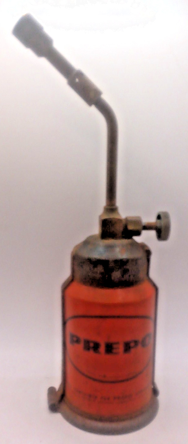 Vintage “Prepo” Gas Torch, Handheld, With (empty) Prepo Fuel Can, Collectible