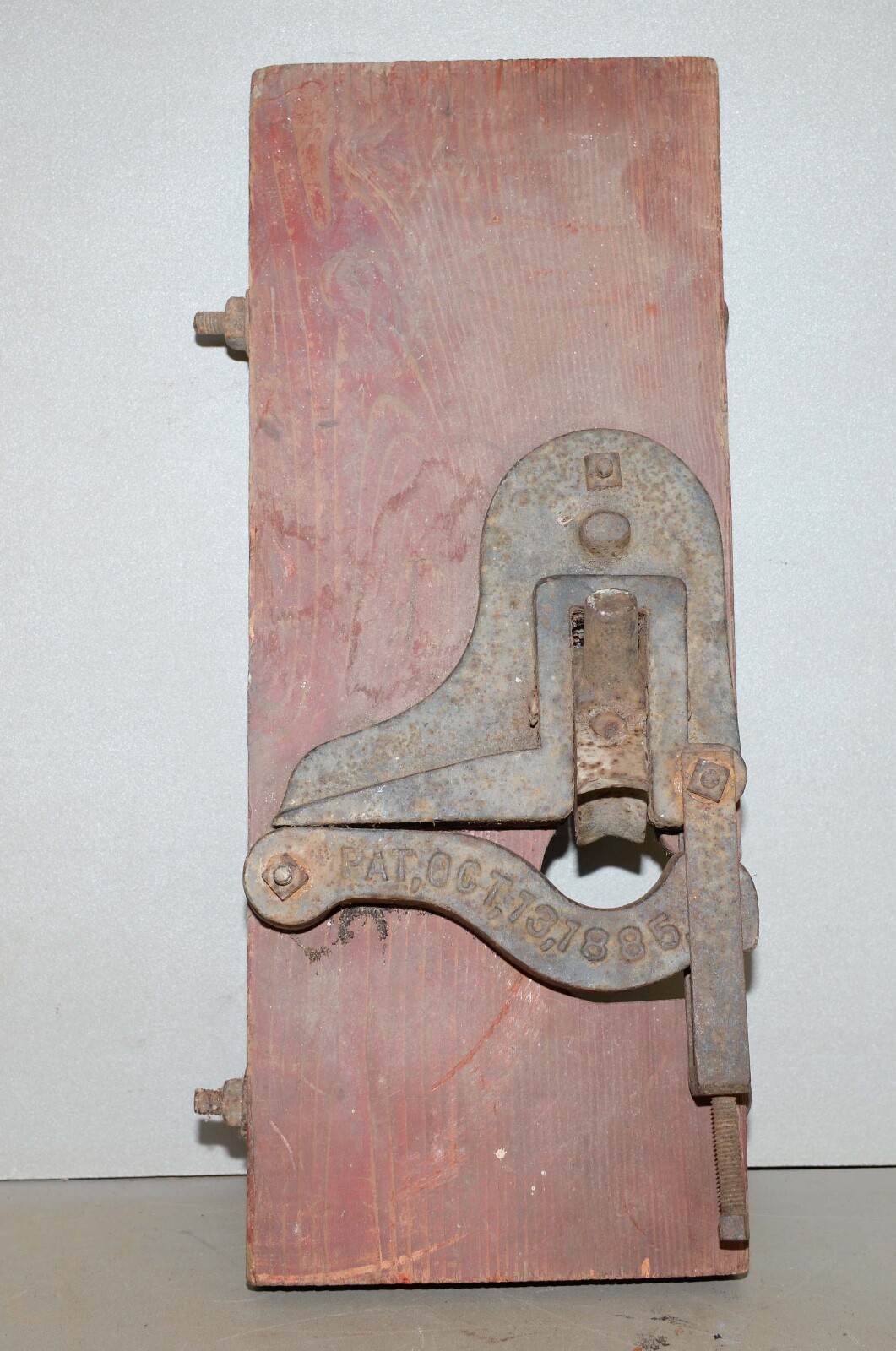 Rare 1885 patent saw mill blade swaging tooth setting tool collectible logging