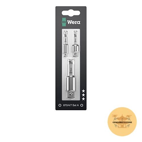 Wera Power Tool Adapter Set 1/4 3/8 1/2 073200