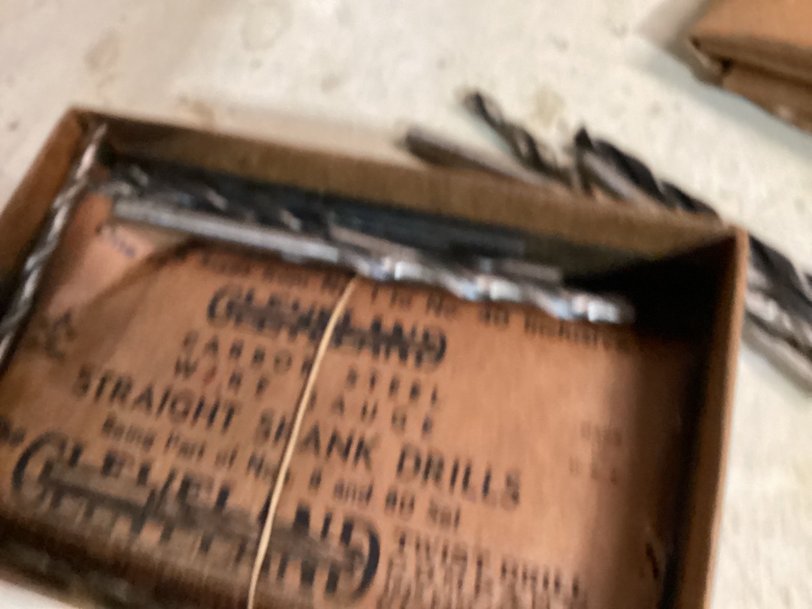Cleveland Straight Shank Drills 10 Piece Set List No. 108a Vintage USA Made box