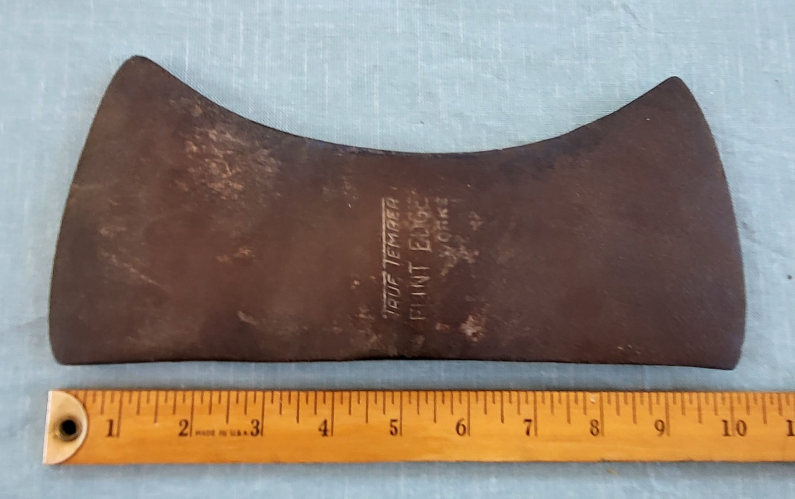 True Temper FLINT EDGE Kelly Works 3lb Double Bit Axe Head, 3 Line, 6 Ridge Eye