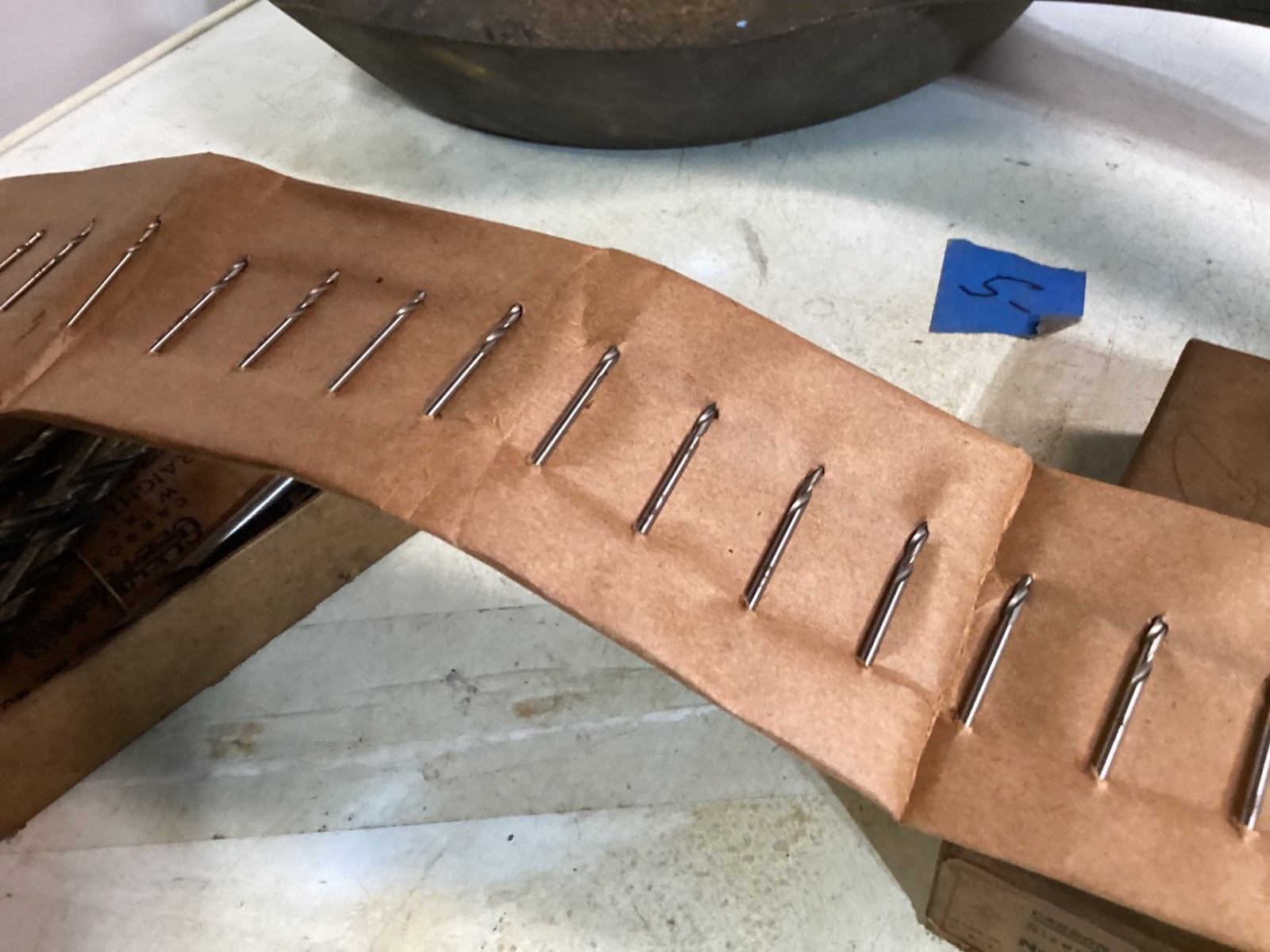 Cleveland Straight Shank Drills 10 Piece Set List No. 108a Vintage USA Made box