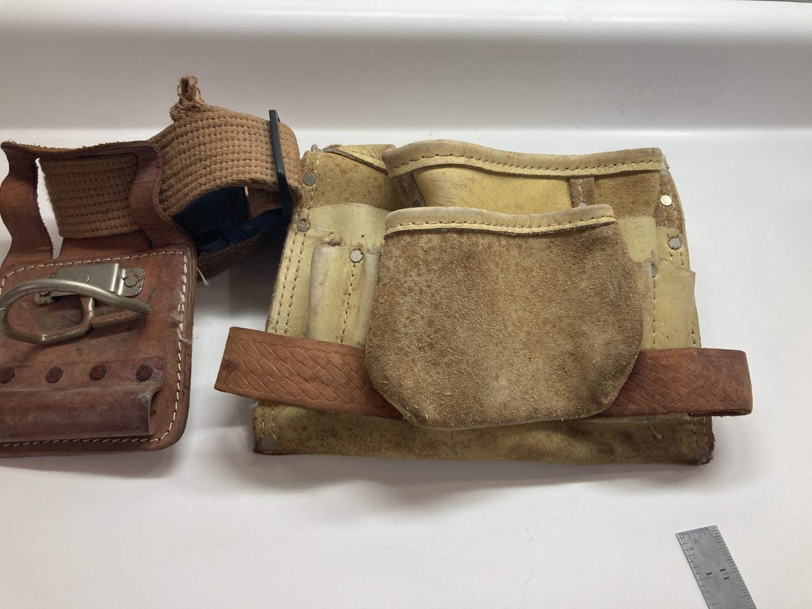 Leather suede Multiple Function Roofer Carpenters lineman Tool Belt – Craftsman