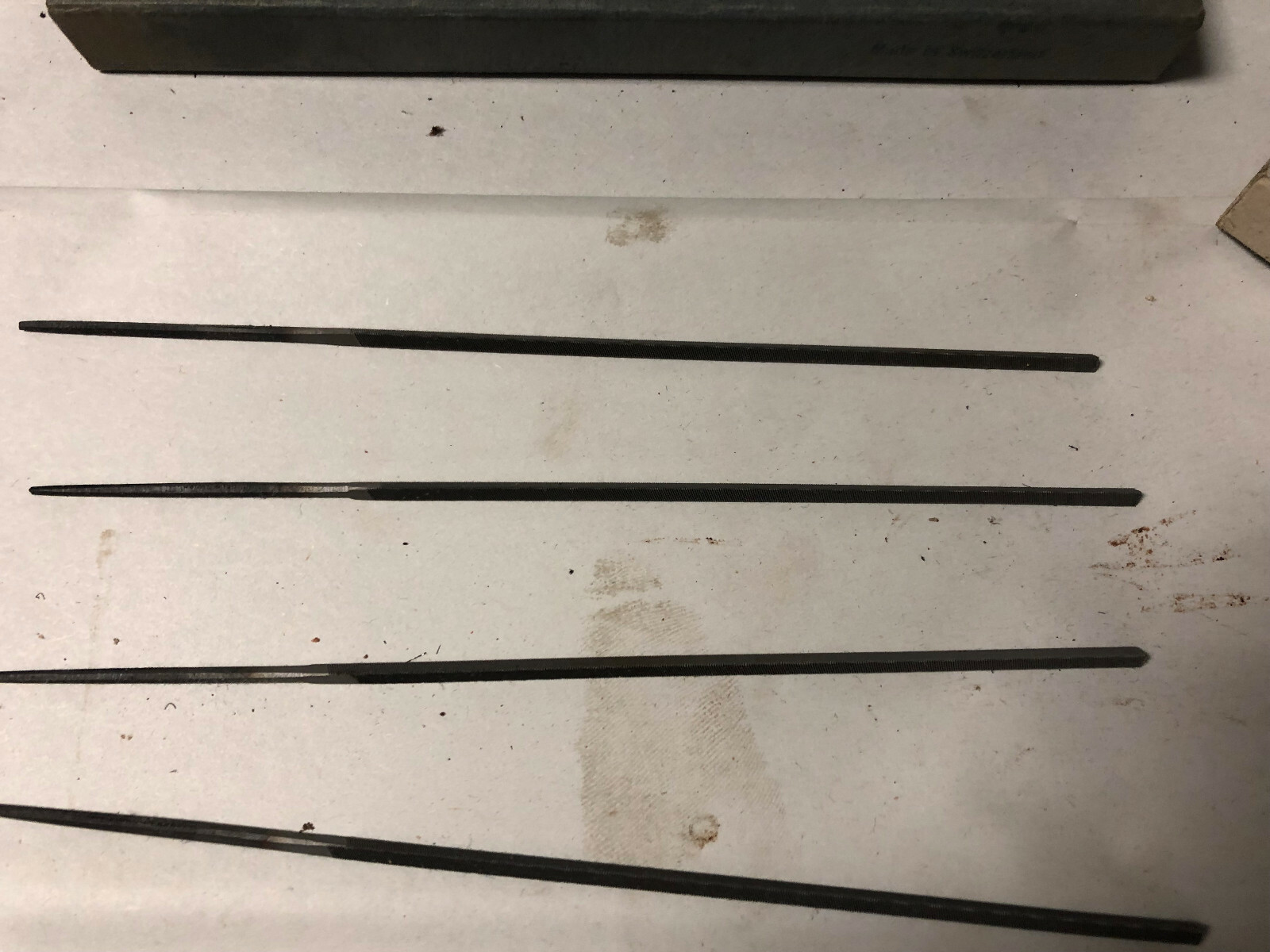 MACHINIST TOOL LATHE MILL Unused Wave File & Tool Co 3 Square Files 5″ b
