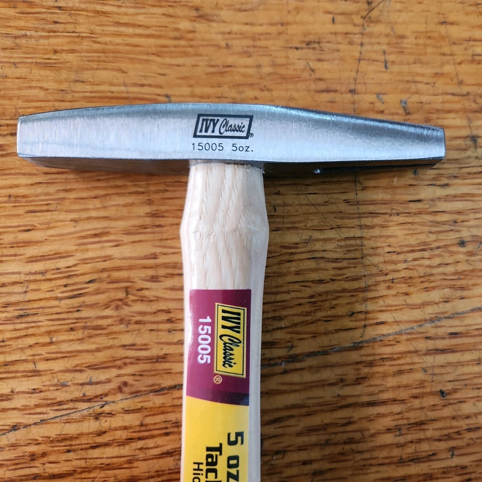 15005 5 Oz. Magnetic Tack Hammer with Contoured Hickory Handle, Brown