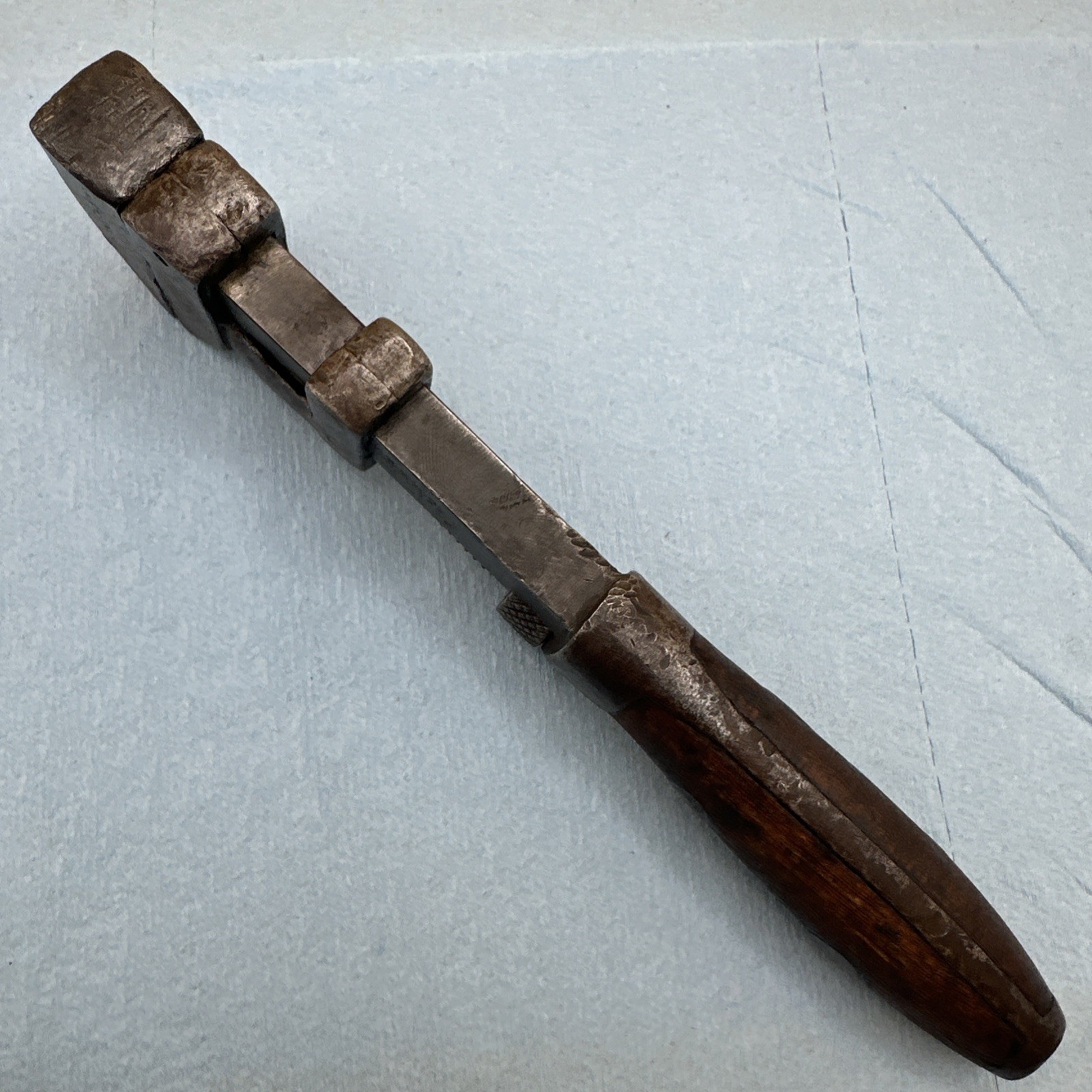 Antique P. S. & W. Co. 8” Solid Bar Pipe Wrench Pat. Jan. 14, 1896 Made In USA