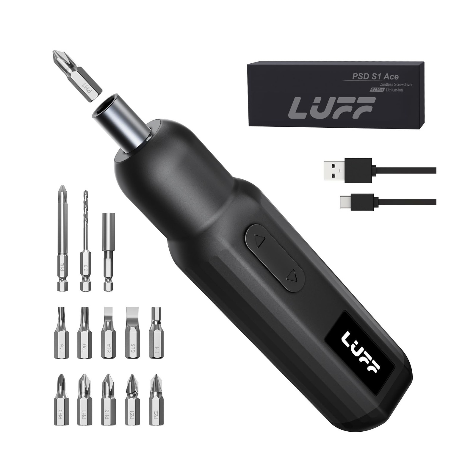 Electric Screwdriver Set,4V Cordless Rechargeable Screwdriver with 250 RPM Po…